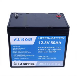 Bateria d'ions de liti Lifepo4 12v 80Ah