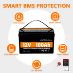 Bateria de potència d'emmagatzematge d'energia solar LiFePO4 12V 100Ah