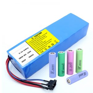 Bateria de liti 18650 bateria de scooter recarregable de ions de liti de 60V 12AH 12AH